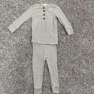 Lou Lou & Company Striped Toddler Matching Set - Cream and Black